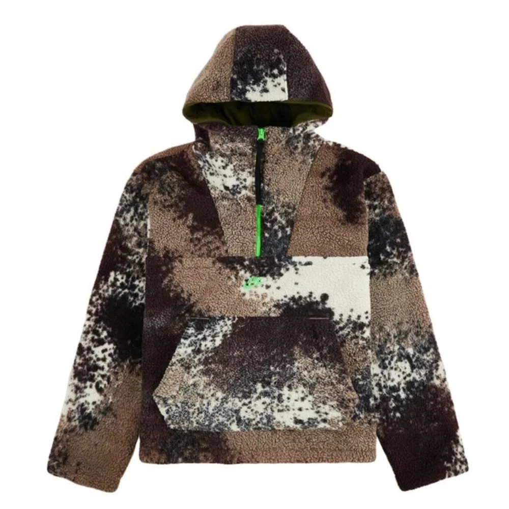 Nike Sportswear Sport Essentials Sherpa Hoodie Ironstone Green Brown Hoody Fall‎